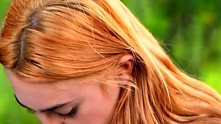 Gracey Snow - Redhead Teen Enjoys A Naked Picnic And