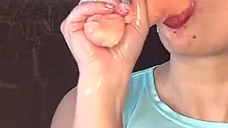 Playing and Swallowing an Impressive Amount of Gum