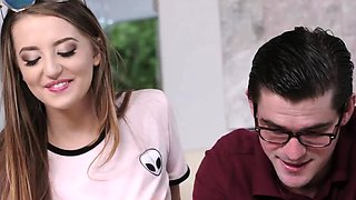 Amateur dad cums in compeer' companion's daughter pussy