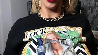 Amateur blond girl with big boobs getting fucked