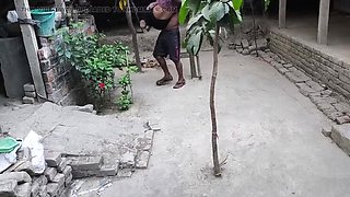 Desi Aunty Gets Anal Fuck in the Yard - Tight Pussy Doggy Style - Indian Mature Sex