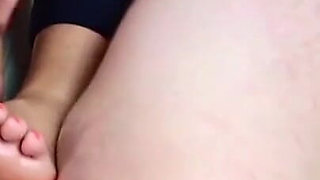 Femdom Edging Handjob and Cum on Feet