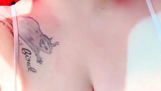 Great Big Boobs On Masturbating Redhead