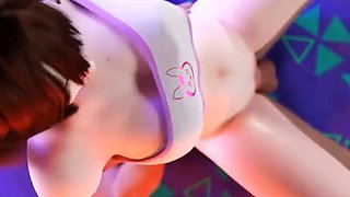 D.va reverse cowgirl riding for her best fan