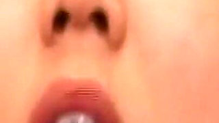 Sultry Brunette Babe Fingers Wet Pussy and Sucks Throbbing Cock