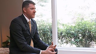 DILF Dominates Beefy Blond Twink