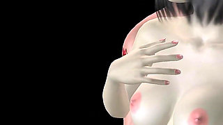 Animated 3D Porn - Beautiful Girl and Asian Man Romantic Foreplay