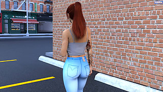 Jake Having Fun With Veronica In Public Place