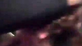 Interracial blowjob outdoors from bikini slut