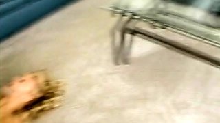 Blonde is flashing her big boobs in the outdoors