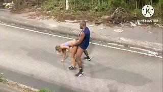 WIFE CHEATING ON CUCKOLD WITH A HUGE BLACK MAN IN THE MIDDLE OF THE STREET AFTER THEY RAN OUT OF GASOLINE ️ AND THE CUCKOLD STILL THANKED THE EATER