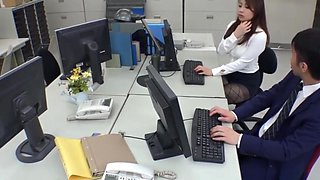 Beautiful Busty Japanese Lady - Office Sex, Big Tits And Hairy Pussy