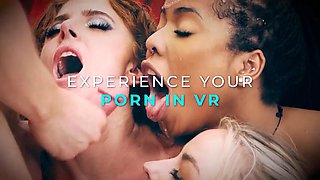 ACCIDENTAL GANGBANG - Ebony Hottie Jenna Foxx Gets Pounded In Interracial Gangbang With Huge Facials