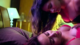 Pigtailed Brunette Lesbian Licks Hot Blonde