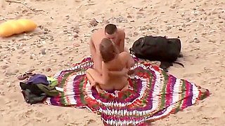 Horny Couple Caught Having Sex On The Beach