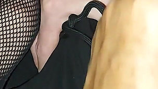 Horny Wife in Nylons Gives Handjob and Footjob to Stranger in the Car