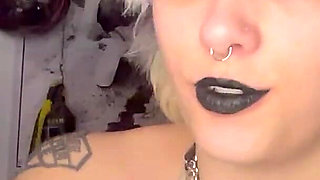 Lipstick Fetish JOI Handjob Jerk off Encouragement Taboo Black Lipstick Dirty Talk Glitterqueen1999