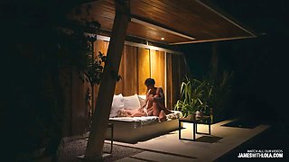We made love beside the pool at night