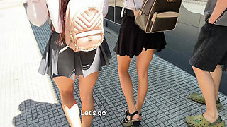 Katty West & Kate Rich: Good Girls Suck Cock Instead of Studying - Russian Teen Blowjob POV