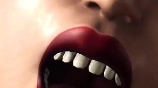 Alien monster fucks hard a sexy hot blonde in the dark dungeon