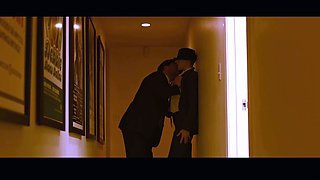 short-haired lady in business suit gets rough sex