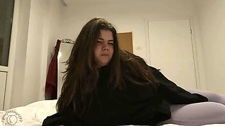 Muffled Farts on the Bed From Latina Teen