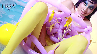 Inflatable Pool with Lots of Bubbles and Burlesque Pop Ballo