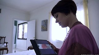 StepMom's Shocking Bedroom Discovery Leads to Big Tits