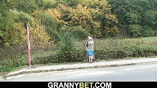 Madam's blonde granny sex