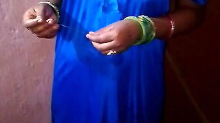 Indian Bhabhi First Time in Nighty Dress I Get Naked and Show My Boobs and Pussy