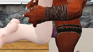 Red Monster Hardcore Fucking with Big Dick