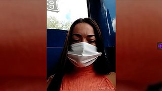 MV538FLSAH IN BUS IN SEXY DRESS