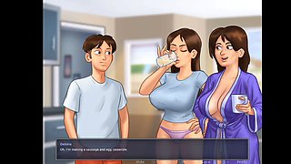 Cartoon mom gets down with a huge cock in some wild hentai video game action