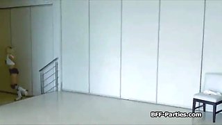 Banging three volleyball girls
