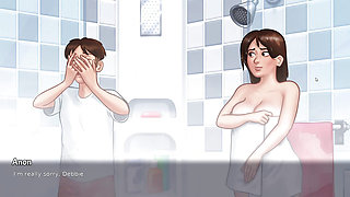 step sister and anon make hot seen in summertime saga part 9