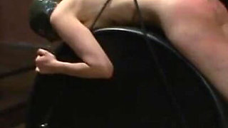 Masked petite bottle in pussy humiliating