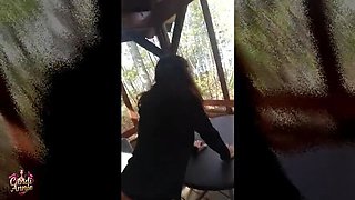 Mature Candi Annie Outdoor POV Blowjob - Cum Swallow in Forest