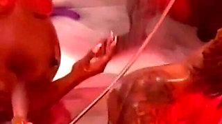 Omgiana’s Soapy Lesbian Shower Orgy & 5-girl Toy Play Double Feature