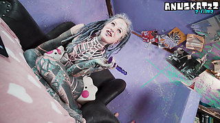 Tattoo Model Livestream with Anal Masturbation