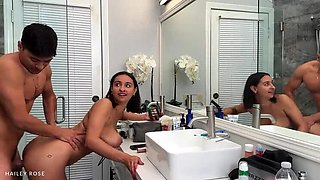 Step Sis Hailey Rose Gets Fucked Hard While Doing Makeup - Big Tits Latina Amateur