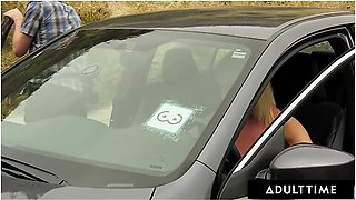 Taxi Driver Milf Maxim Law Flashes Her Perfect Tits & Works His Dick Hard For 5 Stars