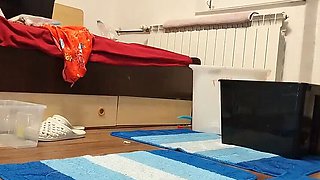 Sexy MILF Mirsur with Hairy Pussy & Big Ass Uses Vacuum Cleaner in Empty House - Latina Amateur Blowjob