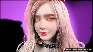 So Pretty K-pop Idol Girls Cowgirl Position (super Close Up Pov)(korean)(とても可愛いk-popアイトルの女の子の騎乗位) With Korean Bj
