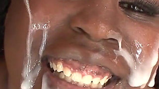 Insatiable Ebony BBW in Wild Gangbang with Facial