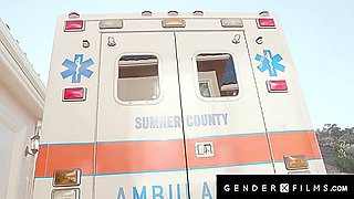 Raunchy Trans Nurse Catches Emt Jerking In Ambulance
