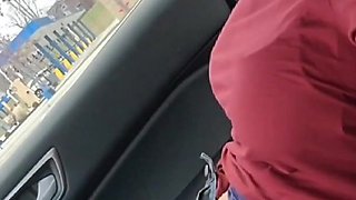 Vibrating Panties and Cock Play in the Car