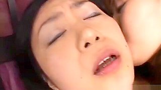 Asian Girl In Lingerie Kissing Spitting Getting Her Face Licked By Her Busty Girlfriend