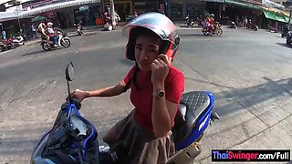 Thai amateur teen girlfriend with big boobs fucked in hotel