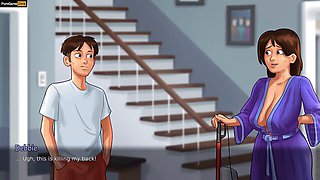 Summertime Saga action with internal release and sexy strip tease