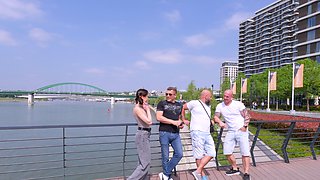 Ally Horny Takes Airtight Anal Gangbang